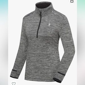 NWOT Little Donkey Andy Women's Half Zip Athletic Pullover Shirt Long Sleeve